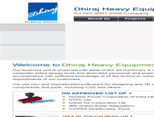 Tablet Screenshot of dhirajequipments.com